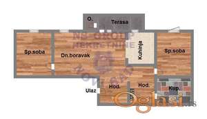 Trosoban stan 63m2 - Nova Detelinara