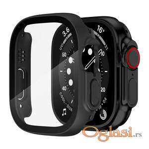Crno zastitno kuciste i zastitno staklo za Apple Watch Ultra 49mm