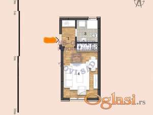 Udobna garsonjera u kvalitetnoj zgradi na Adicama, 24m2