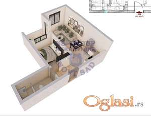 Izuzetna izgradnja 40.m2 dvosoban!