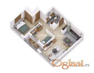 Petrovaradin-Lep Trosoban stan 57 m2 u Pogodnom kraju-povrat PDV-065/385 8880