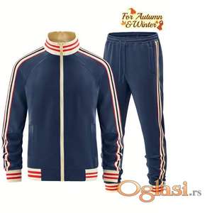 Men'S Autumn And Winter Striped Tracksuit - 4 boje
