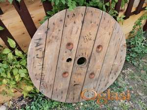 Okrugla daska za sto retro drvo