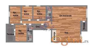 Odličan četvoroiposoban stan u Veterniku! 110m2