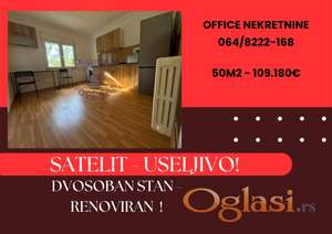 Renoviran dvosoban stan  - 50m2