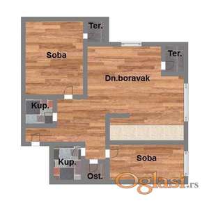 Trosoban stan 87m2 -Bulevar patrijarha Pavla