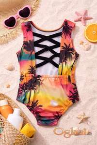 Jednodelni kupaci za bebe devojcice Tropical 9-12m NOVO