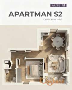 Prodaje se jednosoban stan u Tivtu