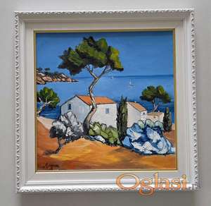 Ulje na platnu - Plavi horizont, prelepa slika!