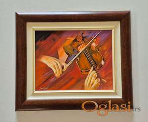 Ulje na platnu - Zvuci violine, prelepa slika!