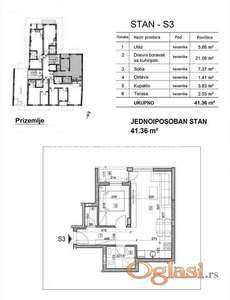 Salajka-Fantastičan Jednoiposoban stan 41 m2 u Izgradnji sa Parking Mestom-povrat Pdv-065/385 8880