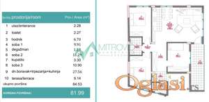 TELEP - Odličan četvorosoban stan u izgradnji 82m2, mogućnost povrata PDV-a 