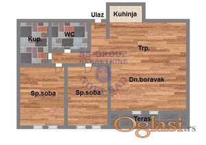 Trosoban stan 65m2 Trandžament