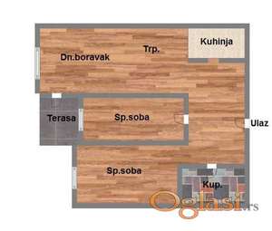 Trosoban - 55m2 - cena sa PDV-om! - 2250e/m2