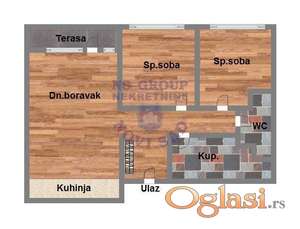 Trosoban stan 64m2 na traženoj lokaciji - Bulevar patrijarha Pavla!