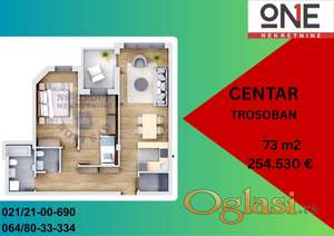 Odličan trosoban stan sa povratom pdv-a u centru!