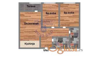Trosoban 64m2 Bulevar patrijarha Pavla