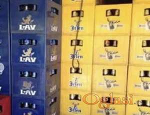 Gajbe sa flašama – Jelen, Lav, Merak i MB pivo
