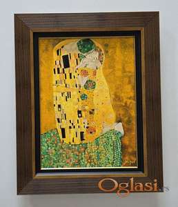 Ulje na platnu - Poljubac 3. Po slici Gustava Klimta