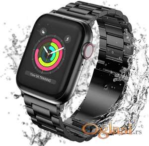 Apple Watch 6 5 4 SE 44mm crna metalna narukvica
