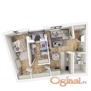 Dvoiposoban stan na Podbari 58m2