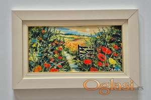 Ulje na platnu - Svitanje u prirodi, prelepo!