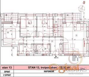 TROIPOSOBAN STAN U IZGRADNJI SA POVRATOM PDV-A, TELEP