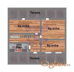 Troiposoban stan 76m2, Lipov gaj
