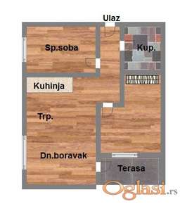 Stan sa dve spavaće sobe na lokaciji Lipov gaj (43m2)