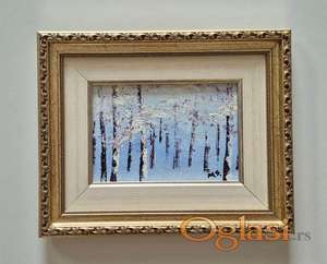 Ulje na platnu - Tiha zima, prelepa slika!