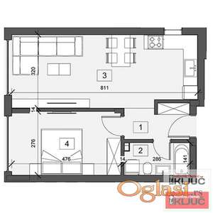 ADICE, 46m2, Dvosoban, Izgradnja