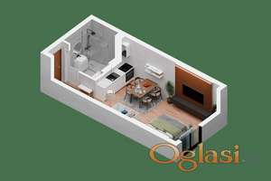 Garsonjera na prodaju 27m², Podbara - Novi Sad