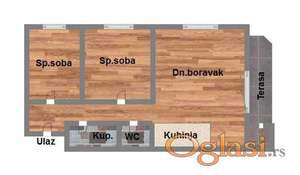 Trosoban, 68m2 Somborski Bulevar