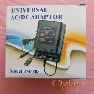 Adapter - punjač AC-DC. 1,5v-3v-4,5v-6v,7,5v-9v-12v