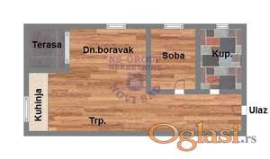 Jednoiposoban, 40m2 Adice