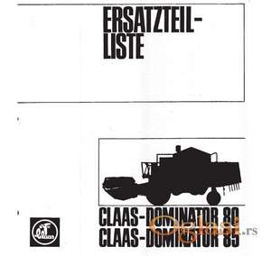 Claas Dominator 80 85  - Katalog delova