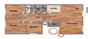 546579-Cetverosoban-78m2-Ulaz u Futog