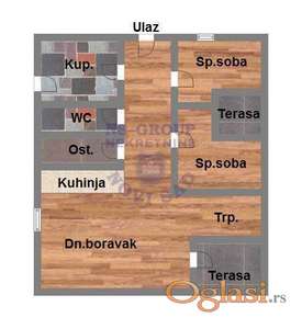 Odličan dvoiposoban stan u izgradnji na Adicama.