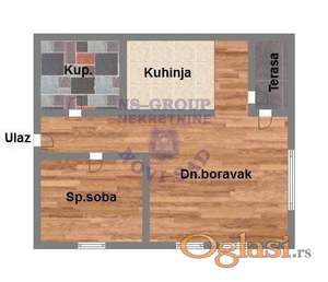 Jednoiposoban 35m2 Telep