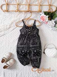 Pantalone-kombinezon za bebe devojcice 74-80 NOVO