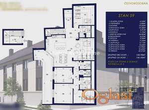 Centar-Veliki Četvorosoban Penthaus 146 m2 u Izgradnji-povrat Pdv-065/385 8880