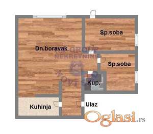 Trosoban stan u izgradnji, Telep