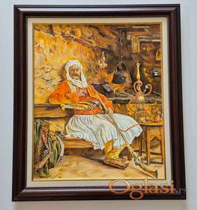 Ulje na platnu - Odmor basibozuka, po P. Jovanovic