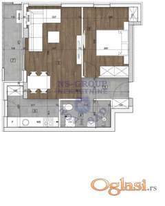 Odličan u izgradnji dvosoban stan 51m2