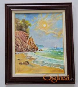 Ulje na platnu - Suncana obala, prelepa slika!
