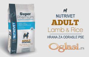 NUTRIVET Super Premium LAMB & RICE - hrana za pse