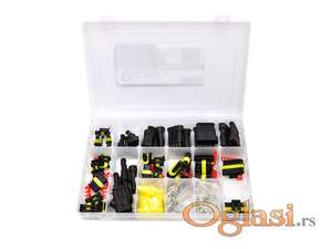 Set električnih konektora 424 kom  Dostupne veličine: 1-6 pinova    Novo i ne korišćeno    Ukoliko zelite da porucite 1. Ime i prezime 2. Ulica i broj 3. Postanski broj mesto 4. Kontakt telefon