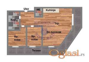 Trosoban stan u izgradnji-Stari Majur,Petrovaradin