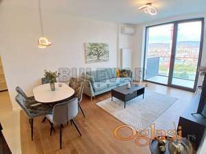 Izdaje se luksuzno opremljen jednoiposoban stan u kompleksu Planet residence, 61m2, cg, inverter klima