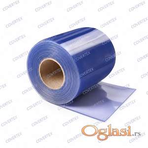 PVC TRAKASTA ZAVESA 200 x 2 mm – ANTISTATIČNA (PLAVO PROVIDNA)